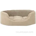 Pet Oval Terry Suede Fleece Bed dengan tilam